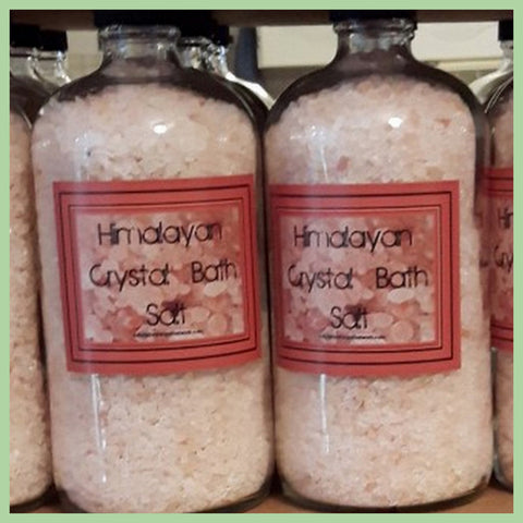 Himalayan Bath Salt Lemongrass blend TTTWC Glass Bottle 