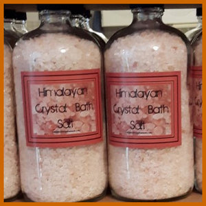 Himalayan Bath Salt Orange Spice blend TTTWC Glass Bottle 