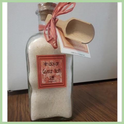 Himalayan Salt FOOT SOAK 8oz. Glass Bottle LEMONGRASS Blend