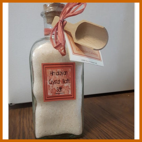 Himalayan Salt FOOT SOAK 8oz. Glass Bottle ORANGE SPICE Blend