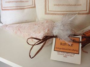 Himalayan Bath Salt Cone 500g Orange Spice