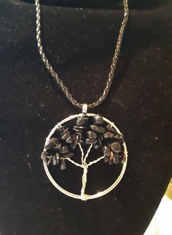 Tree of Life BLACK ONYX Pendant Necklace