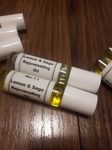 Essential Oil Roll-On LEMON & SAGE REJUVENATING OIL 15mg/2oz.