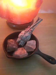 Sage Smudging Kit & CAST IRON PAN