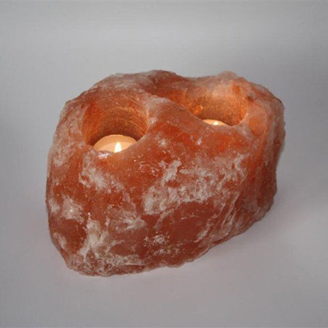 Himalayan Salt Candle Holder TTTWC Round Double