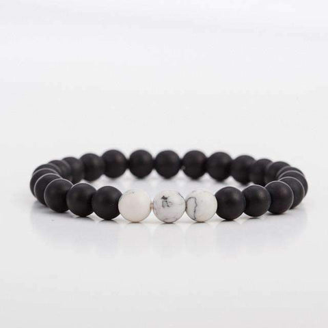 Lava stone chakra bracelet White